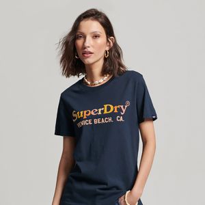 SUPERDRY 女裝 短袖T恤 Vintage Rainbow 海軍藍