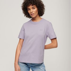 SUPERDRY 女裝 短袖T恤 素T Essential Logo Emb 淡紫