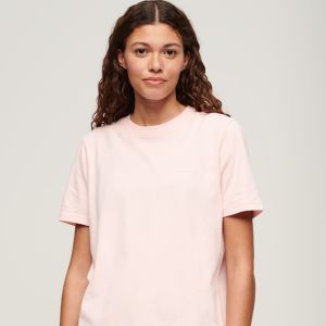 SUPERDRY 女裝 短袖T恤 素T Essential Logo Emb 淡粉紅