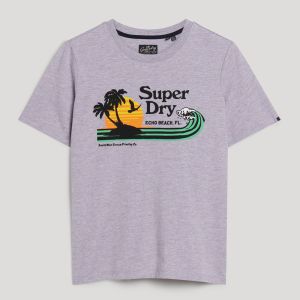 SUPERDRY 女裝 短袖T恤 Outdoor Stripe Relaxed 紫羅蘭