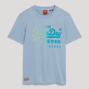SUPERDRY 女裝 短袖T恤 Tonal VL Graphic Relaxed 藍
