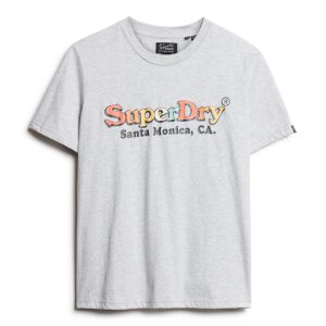 SUPERDRY 女裝 短袖T恤 Rainbow Logo Relaxed 冰川灰