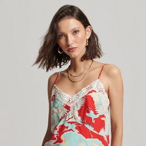 SUPERDRY 女裝 背心 Vintage Cami 紅