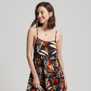 SUPERDRY 女裝 連身裙 Vintage Mini Beach Cami 黑色印花