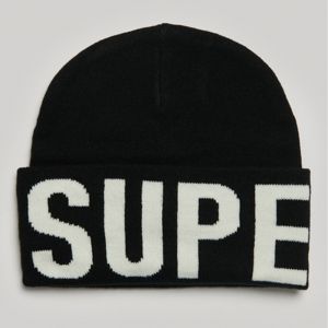 SUPERDRY 毛帽 Branded Knitted Beanie 黑
