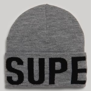 SUPERDRY 毛帽 Branded Knitted Beanie 灰