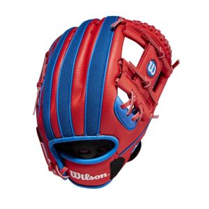 Wilson 兒童棒球手套 A200 EZ Catch 系列 藍/紅/白