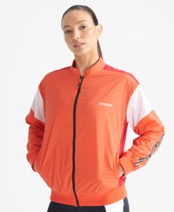 SUPERDRY 女裝 運動外套 TRAIN OVERSIZED 紅