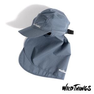 WILD THINGS 護頸可拆遮陽帽 藍灰