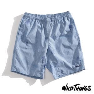 WILD THINGS Easy 快乾短褲-AOP 薩克森藍