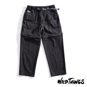 WILD THINGS Pigment Dye Camp Tool 彈性長褲 黑