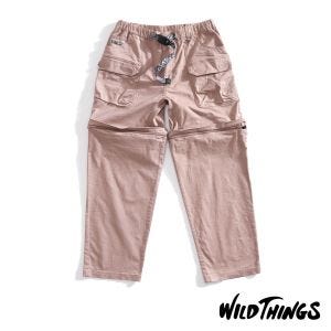 WILD THINGS Pigment Dye Camp Tool 彈性長褲 灰粉紅