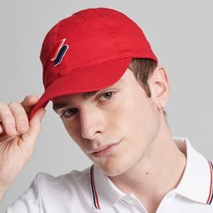 SUPERDRY 棒球帽 CODE ESS BSB CAP 紅