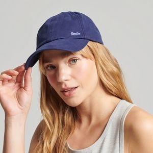 SUPERDRY 棒球帽 VTG EMB CAP 海軍藍