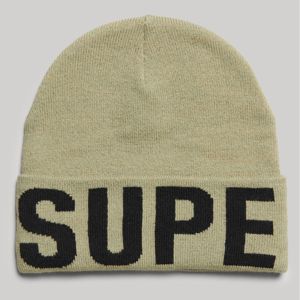SUPERDRY 毛帽 Code Moutain 淺卡其底黑字