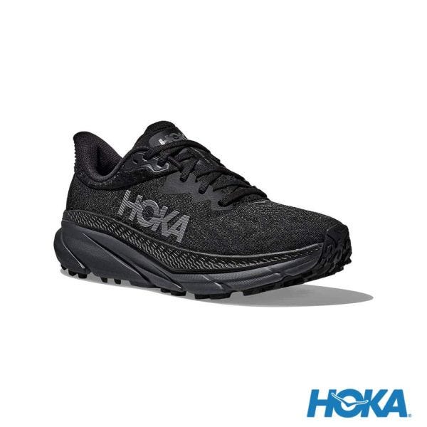 hoka 黑色 越野跑鞋 網眼 刻紋 hoka