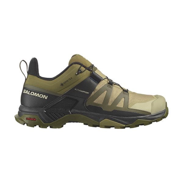 Salomon 男 X ULTRA 4 Goretex 低筒登山鞋 岩綠/橄欖綠/黑